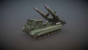 3D Missile Tank WW2 model