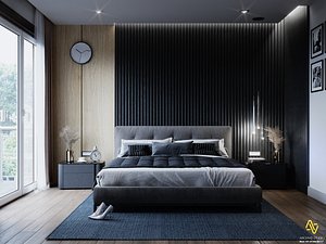 3D bedroom interior model