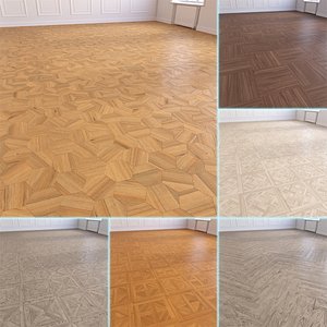 3D Parquet - Laminate - Wooden floor 6 in 1 model