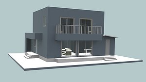 3D house modern