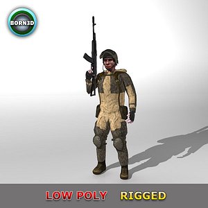 modern soldier obj