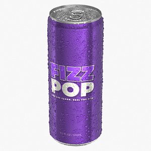 Sleek Soda Can With Droplets 330ml V2