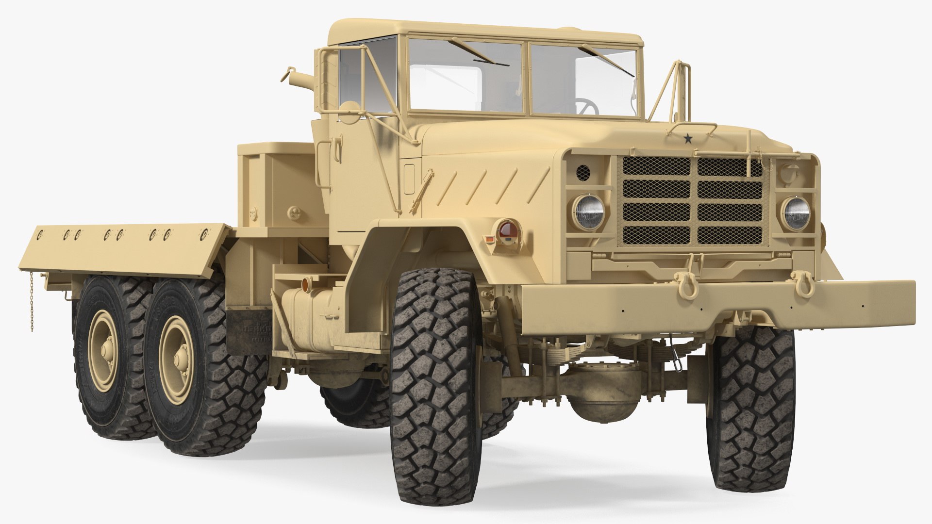 M939 Military Cargo Truck Light Rigged 3D model preview