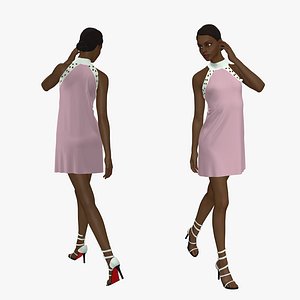 Iman dress  Marvelous Designer or Clo3D ZPRJ 3D model
