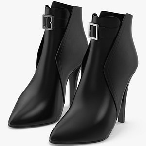 Leather Boots Women 2 3D model