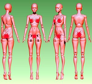 3D 3D doll bjd print Blank  Authors jointed doll  bjd doll  ooak model