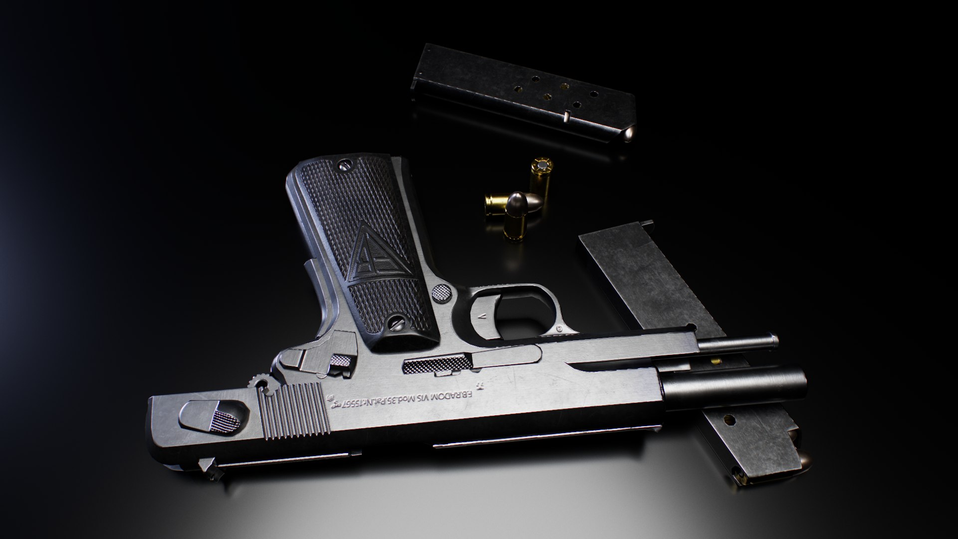 3D RADOM Vis 35 Pistol VR AR - TurboSquid 2147482