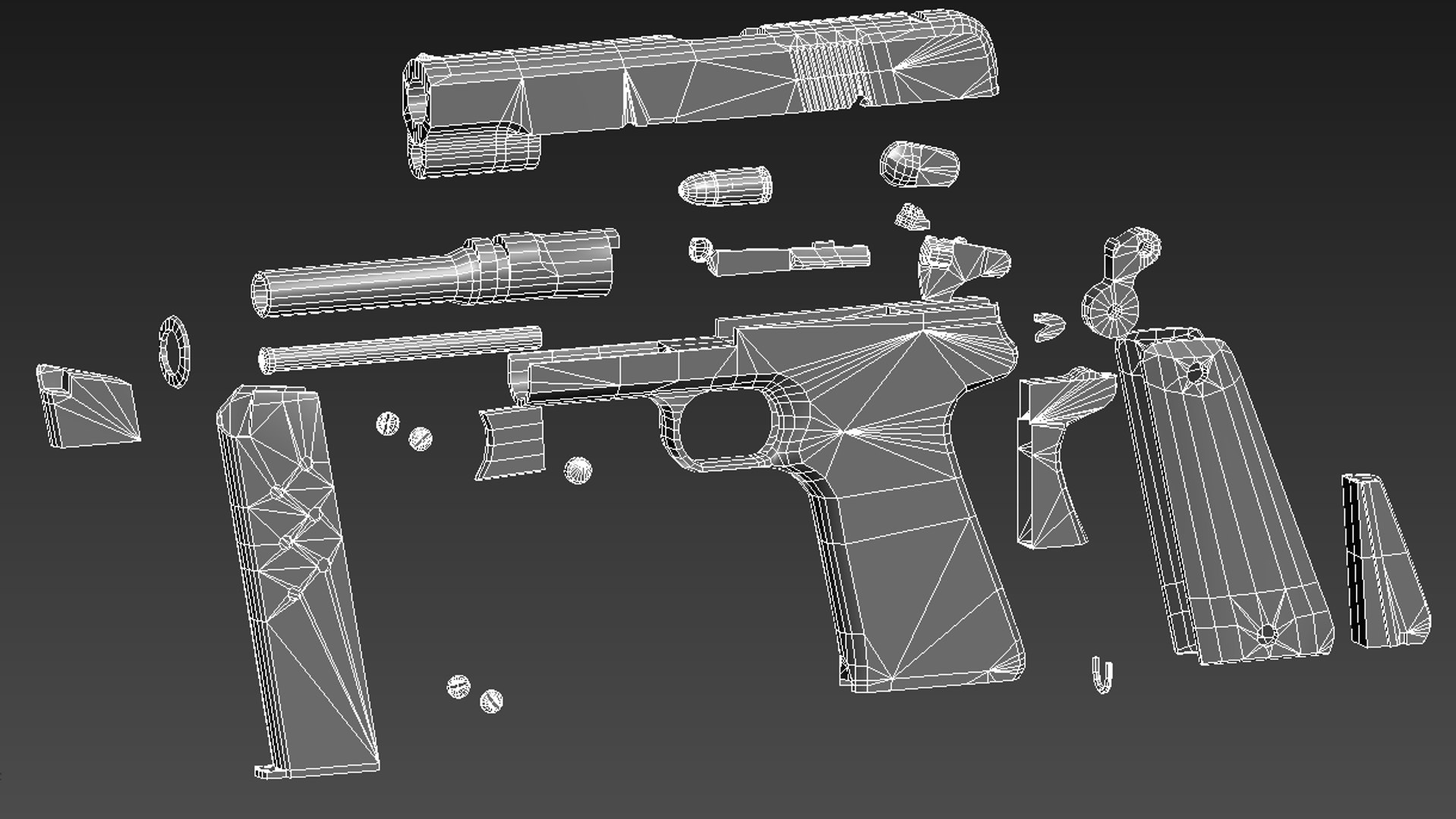 3D RADOM Vis 35 Pistol VR AR - TurboSquid 2147482