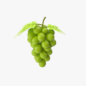 Cartoon Green Grape 3D model