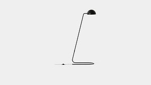 Metal Floor Lamp Black 3D