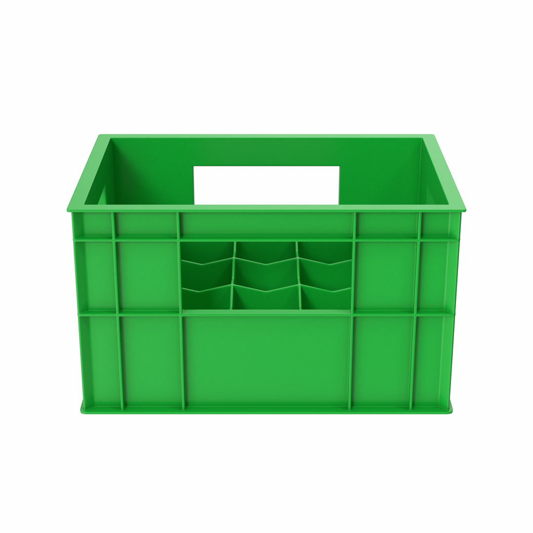 Green Plastic Bottle Crate 3D - TurboSquid 2005735