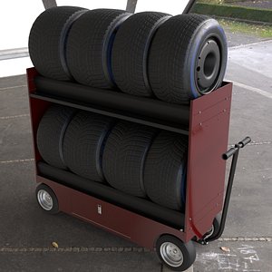 Tire Rack Cart 10