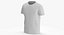 3D model T Shirt Worn Male Crew Neck Pose 01 White Blank and Banded Heather