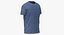 3D model T Shirt Worn Male Crew Neck Pose 01 White Blank and Banded Heather