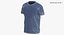 3D model T Shirt Worn Male Crew Neck Pose 01 White Blank and Banded Heather