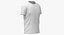 3D model T Shirt Worn Male Crew Neck Pose 01 White Blank and Banded Heather