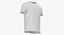 3D model T Shirt Worn Male Crew Neck Pose 01 White Blank and Banded Heather