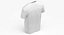 3D model T Shirt Worn Male Crew Neck Pose 01 White Blank and Banded Heather
