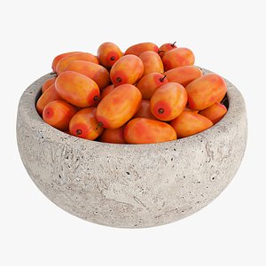 3D Sea buckthorn stone bowl