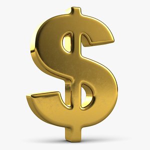 dollar sign symbol 3D