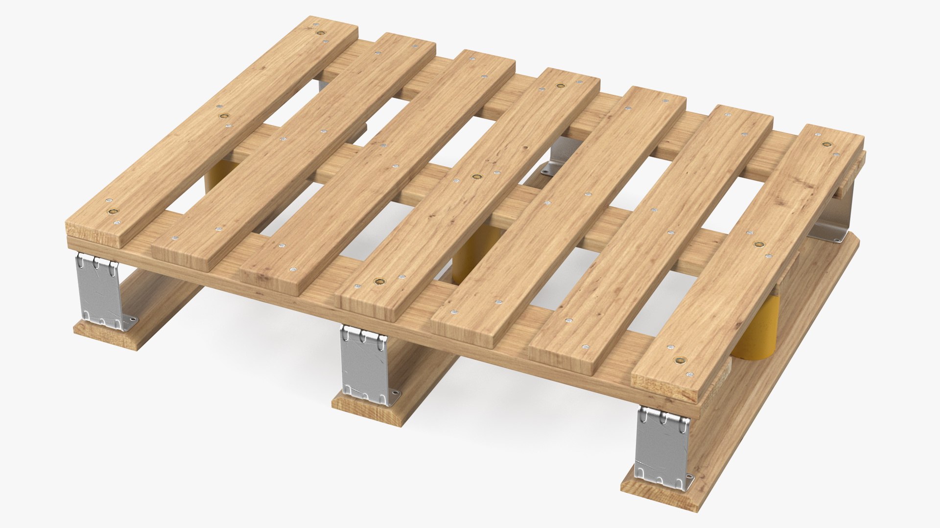 Wooden Half Euro Pallet 3D model preview