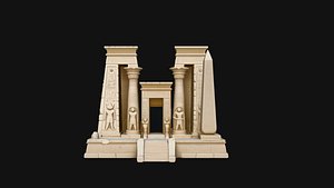 3D Egyptian Temple Model Design 1 - 3D Print Model model