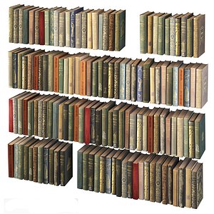 3D Editable random books classic