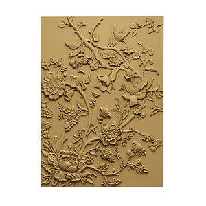 Modern Floral Bas-Relief Wall Decor Set STL Mural CNC 396