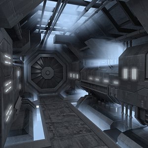 futuristic interior 3d max