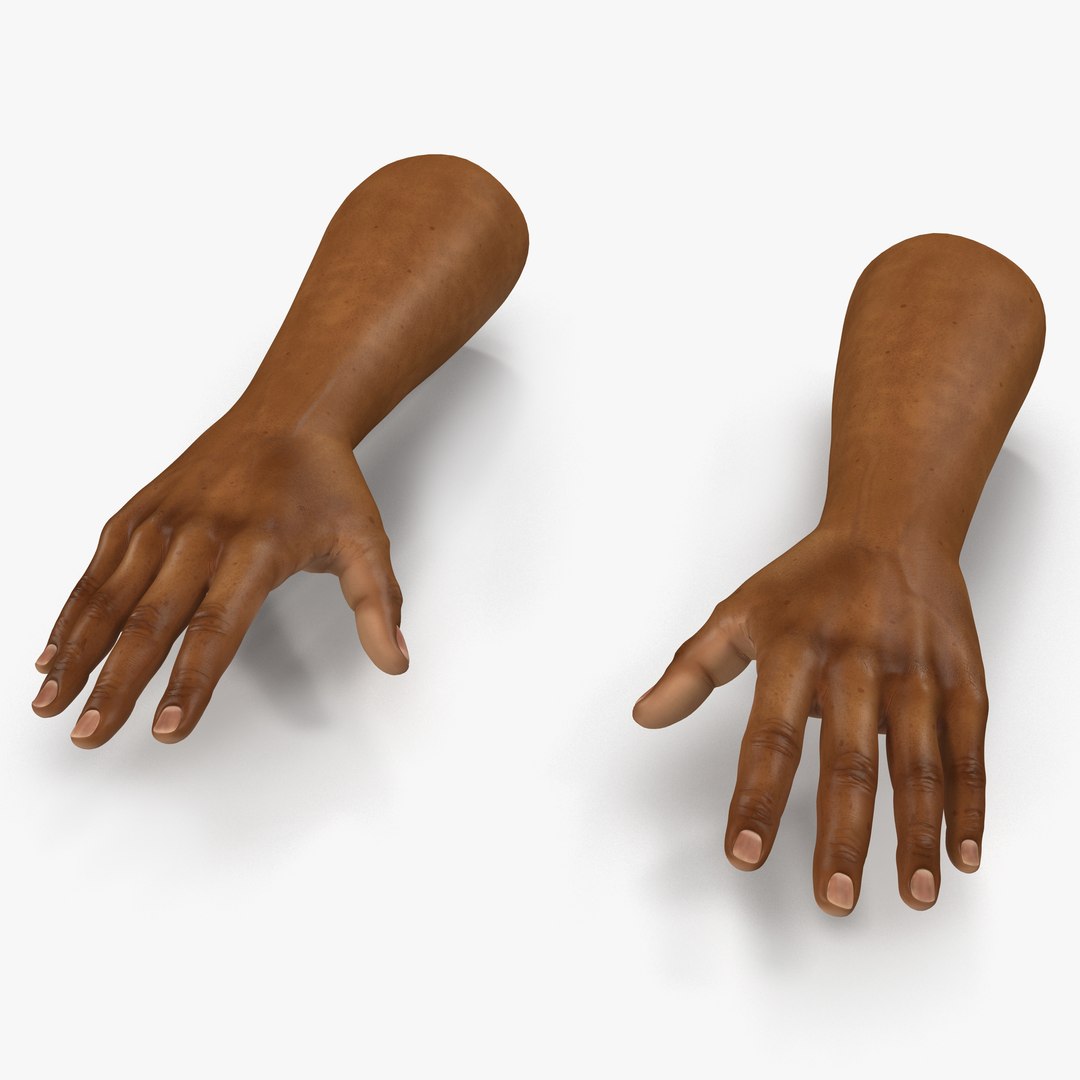 African Man Hands 3 3D Model 3D model preview
