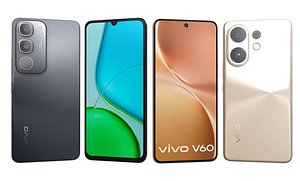 3D Vivo Y50 Diamond Black And Vivo V60 5G Gold