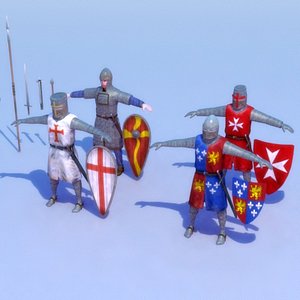 Knight_x4Set-01_3D-Model