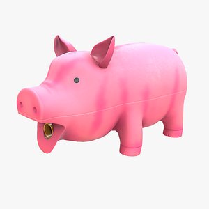 3D Dog Toy Pig