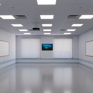 Modern Computer Classroom Without Furniture