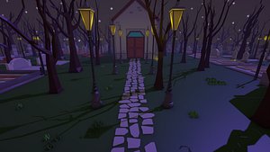 Poly3D-Modular Cemetery Pack 3D model