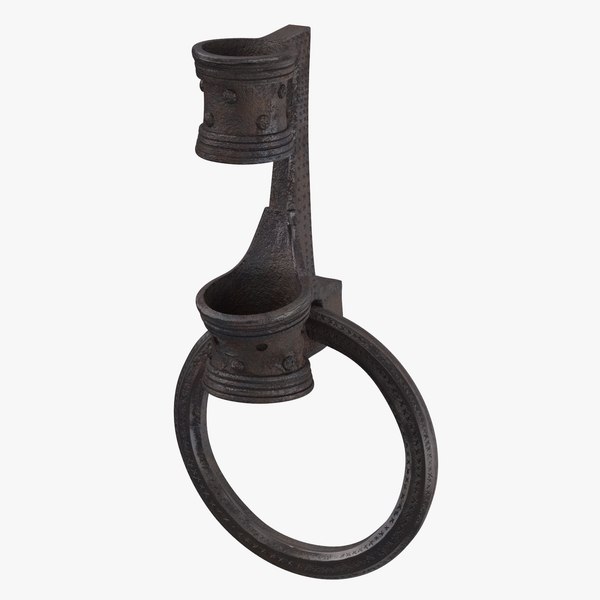 3d model wall torch holder