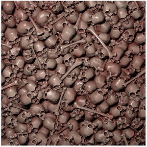 Pile of bloody bones 3D model