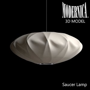 3d model modernica saucer crisscross lamp light