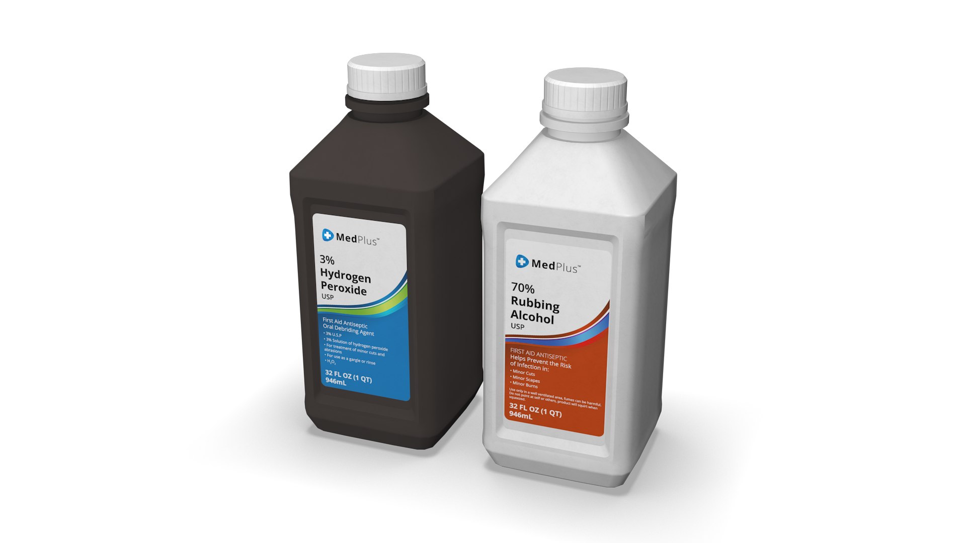 Hydrogen Peroxide And Rubbing Alcohol 3D Model TurboSquid 1835433