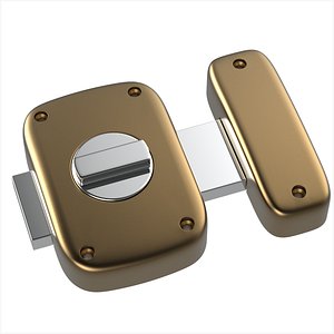 3D Door Latch Lock model