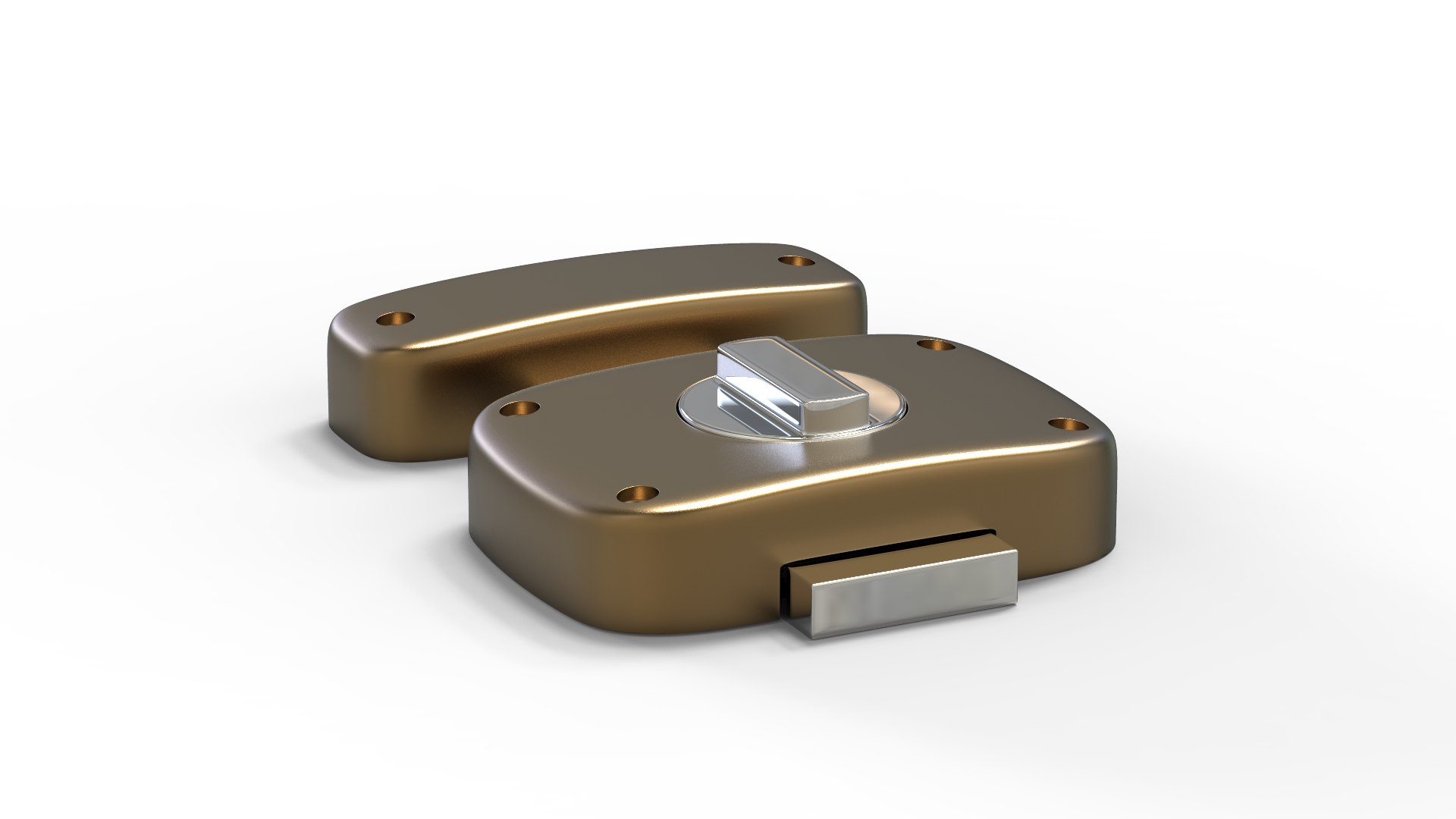 3D Door Latch Lock Model - TurboSquid 2426769