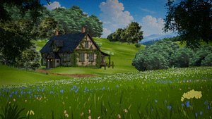 Realistic Anime Country House
