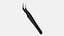 Black Angled Tweezers