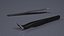 Black Angled Tweezers