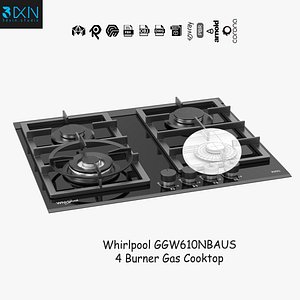 Whirlpool GGW610NBAUS 4 Burner Gas Cooktop