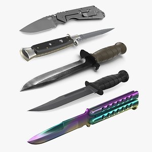 3D Combat Knives Collection 3