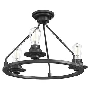 Progress lighting Debut Collection Three-Light Semi-Flush Convertible model