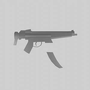 Low-poly MP7