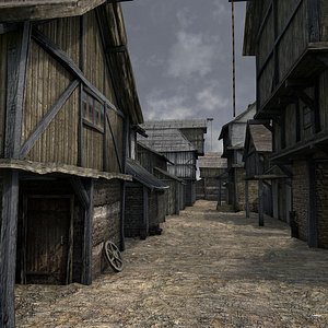 medieval buildings c4d