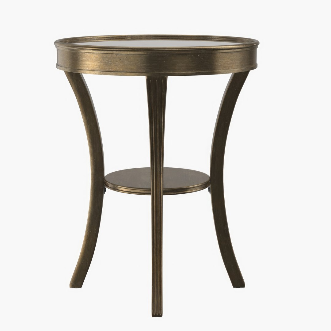 Sanctuary Round Mirrored Accent Table PBR 3D Model - TurboSquid 2205424